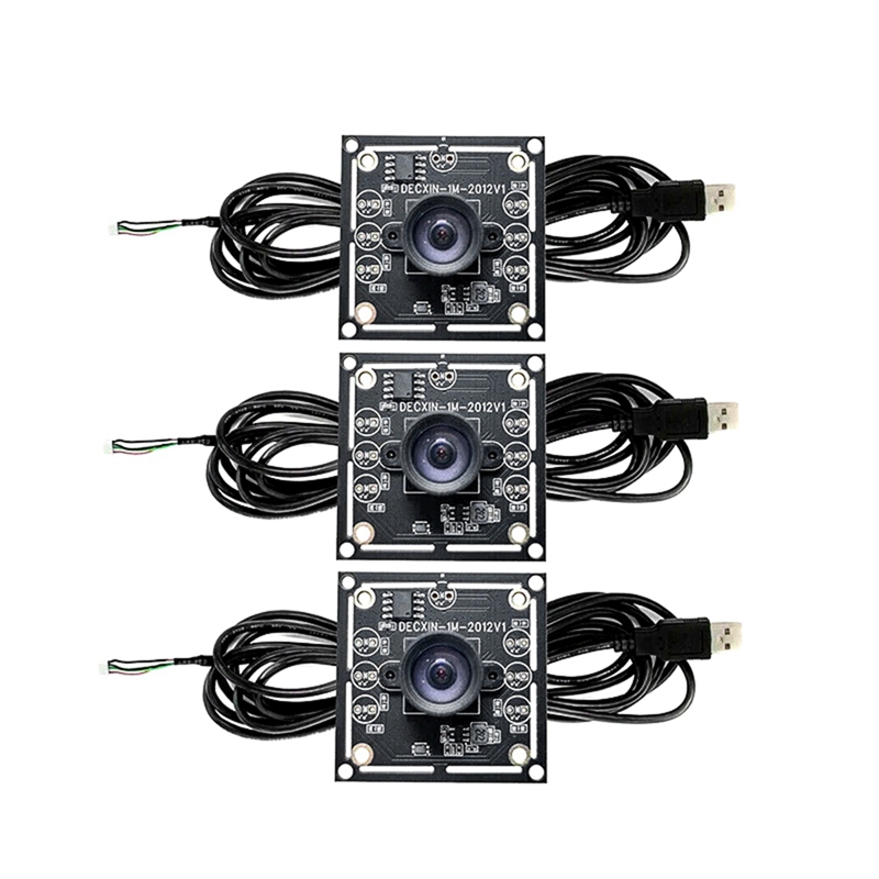 Módulo de cámara de 100 grados, 3 piezas, 1MP, OV9732, 1280x720, controlador USB libre, enfoque Manual, con Cable de 2 metros pa