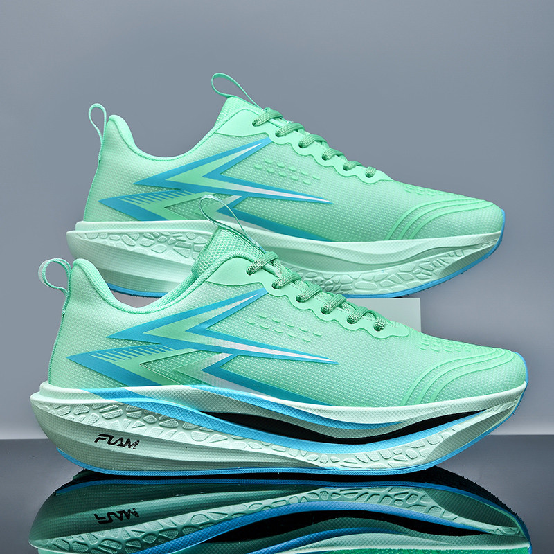 Męskie buty do biegania, specjalistyczne buty sportowe do maratonów, oddychające, lekkie, z włóknem węglowym, damskie modne sneakersy sportowe, unisex.