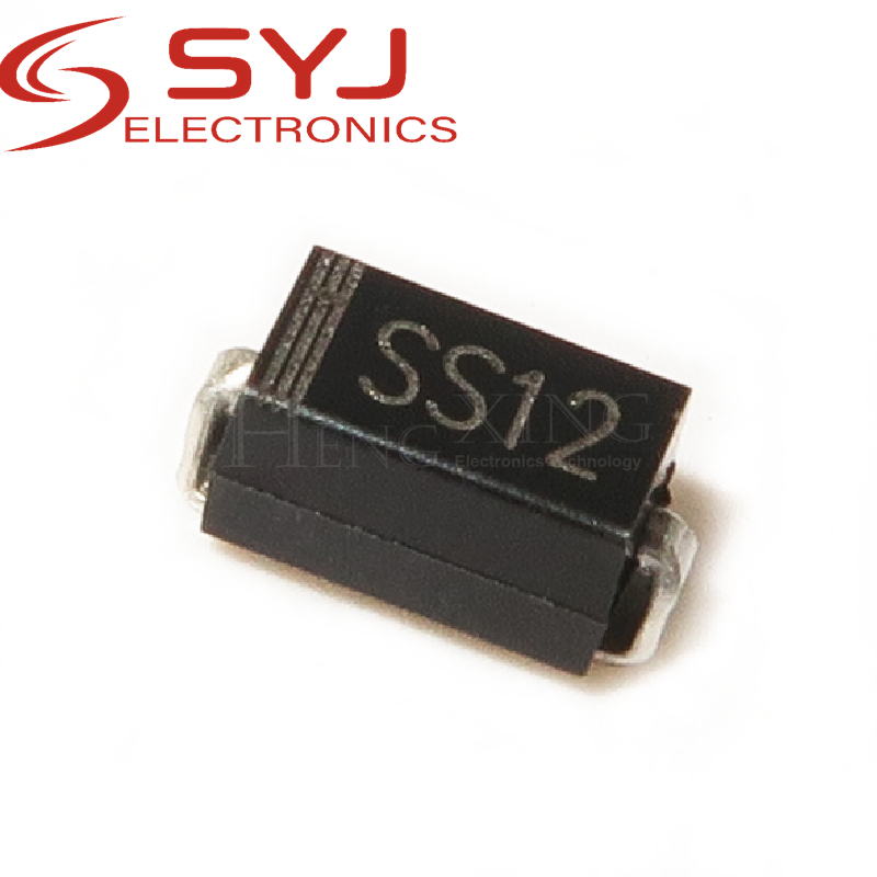 100 pièces/lot SMA 1N5817 smd l'autorisation 20V do-214ac IN5817 diode Schottky SS12 En Stock