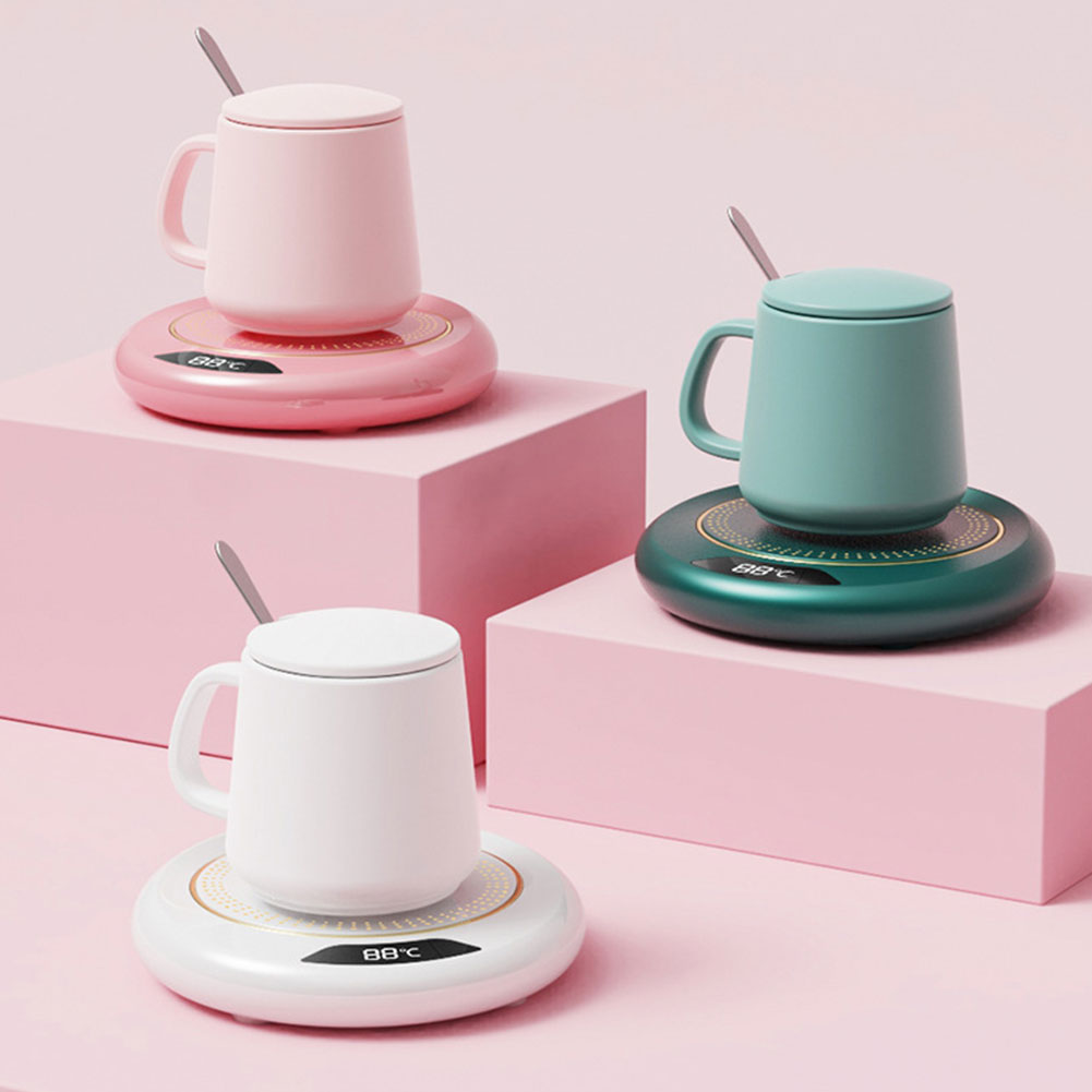 Calentador de tazas de café USB, calentador de bebidas eléctrico con 3 ajustes de temperatura, placa calentadora de café para café caliente, té y leche