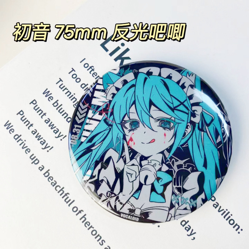 Hatsune Miku lencana baru kartun lucu perifer Anime bros Kawaii Jepang DIY Itbag pakaian Aksesori Hadiah Koleksi