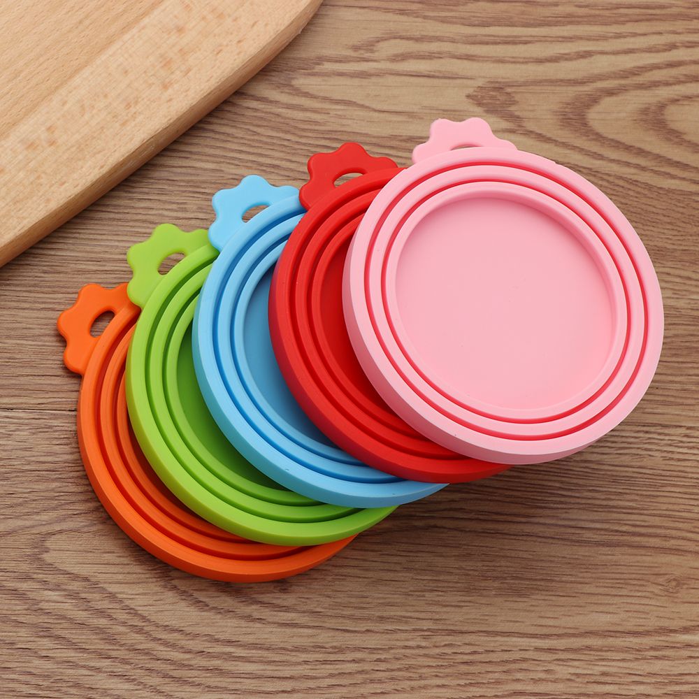 Tampa enlatada de silicone 3 em 1, capa reutilizável de lata para alimentos, mantém fresco, organização de cozinha, suprimentos para animais de estimação