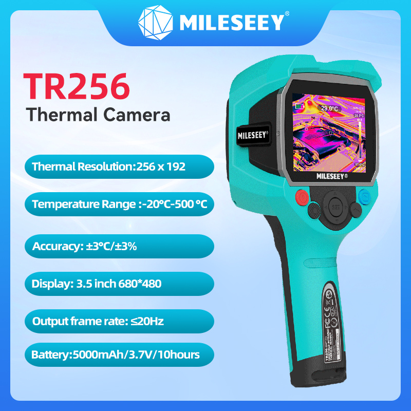 Mileseey TR256 256*192 Infrarot-Wärmebildkamera -20°C ℃ -500 ℃   Sechsfarbige Paletten Autofokus Temperatur Hohe Präzision