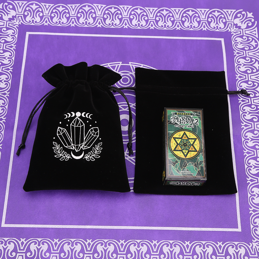 1 Stück 13 x 18 cm schwarzer Samt Tarot Tasche Oracle Karten Lagerung Runen Konstellation Hexe Wahrsagerei Zubehör Schmuck Würfelbeutel