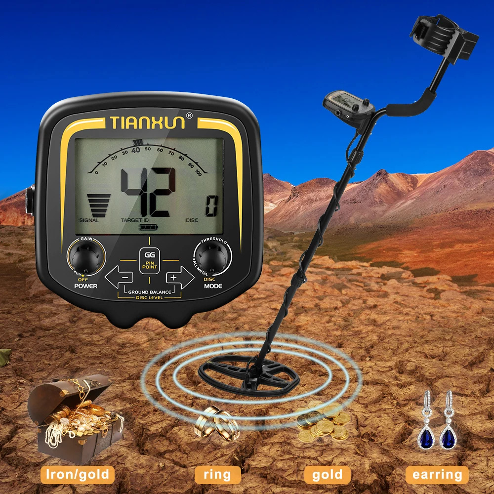 Professionele TX-850 goudmetaaldetector Hoge prestaties ondergrondse schat Super stabiele modi Nieuwe Hunter LCD-scherm