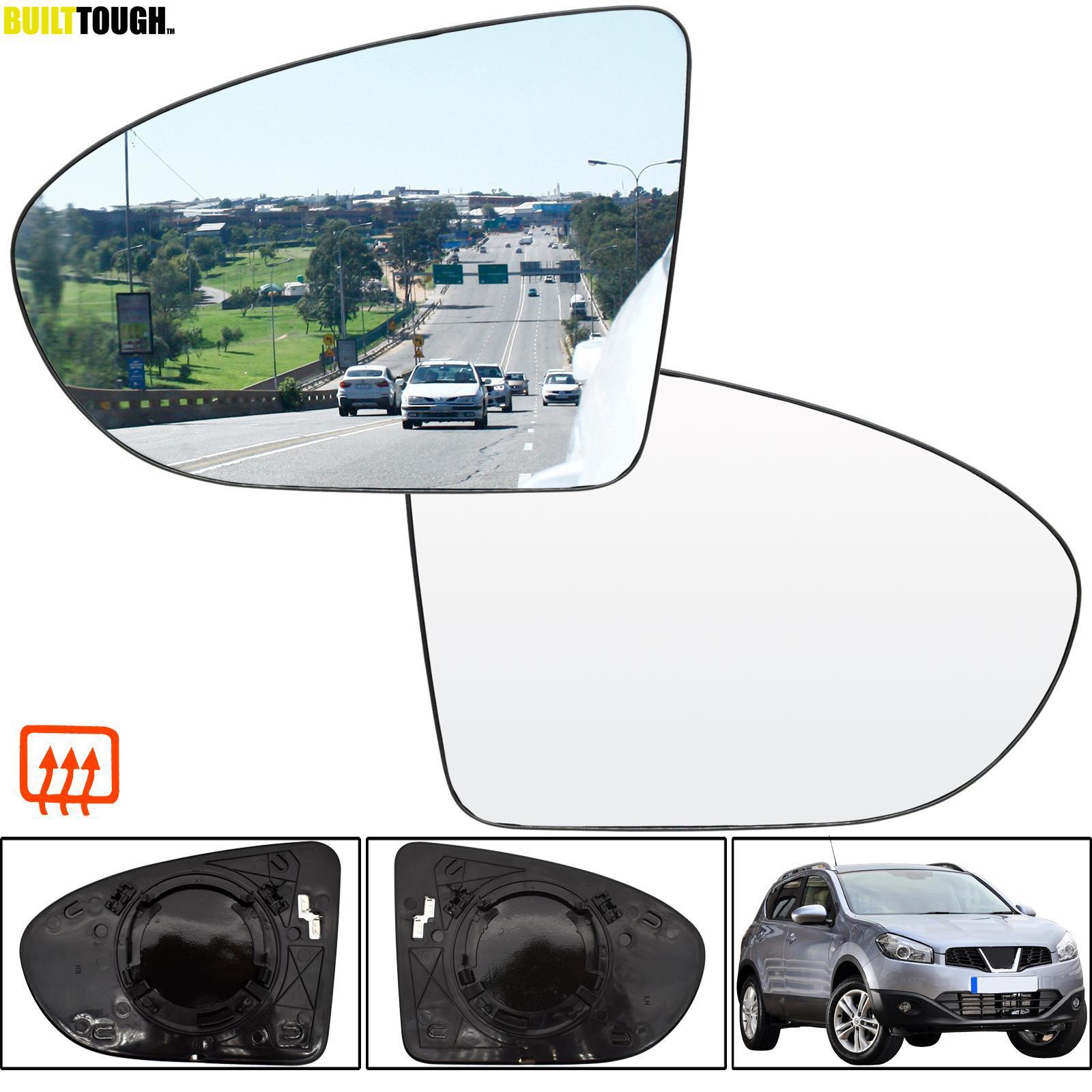 สําหรับ Nissan Qashqai +2/Dualis J10 Dci 2007-2014 ซ้ายขวาคู่ประตูด้านข้างกระจกกระจกฐานอุ่นภายนอกเปลี่ยน