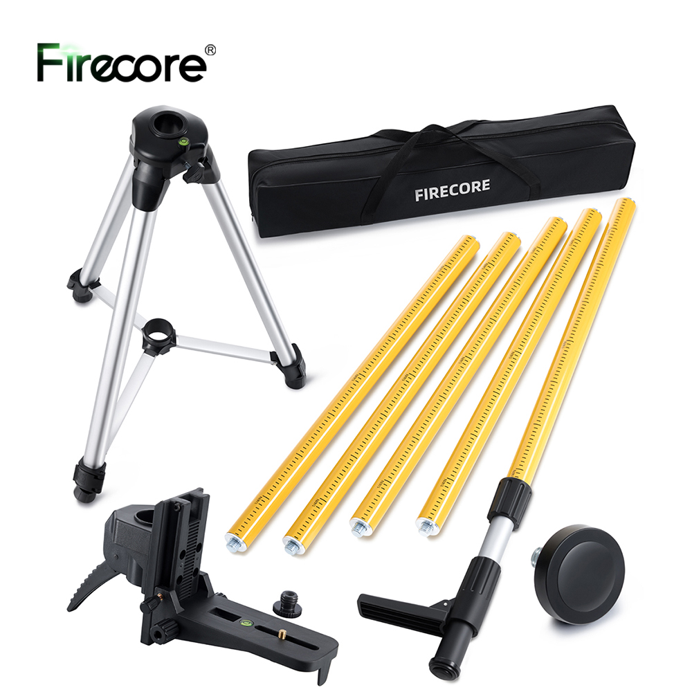 FIRECORE 3.7M poteau télescopique Laser adaptateur d'interface 5/8 et 1/4 étendre la tige Laser de plafond + trépied creux (FLP370C)