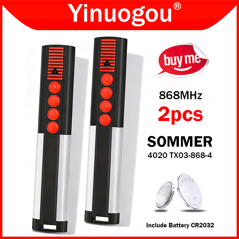 SOMMER 868 MHz 4020 TX03-868-4 4026 TX03-868-2 4031 TX08-868-4 4025 4035 TX02-868-2 4021 4011 Control remoto para puerta de garaje 868MHz