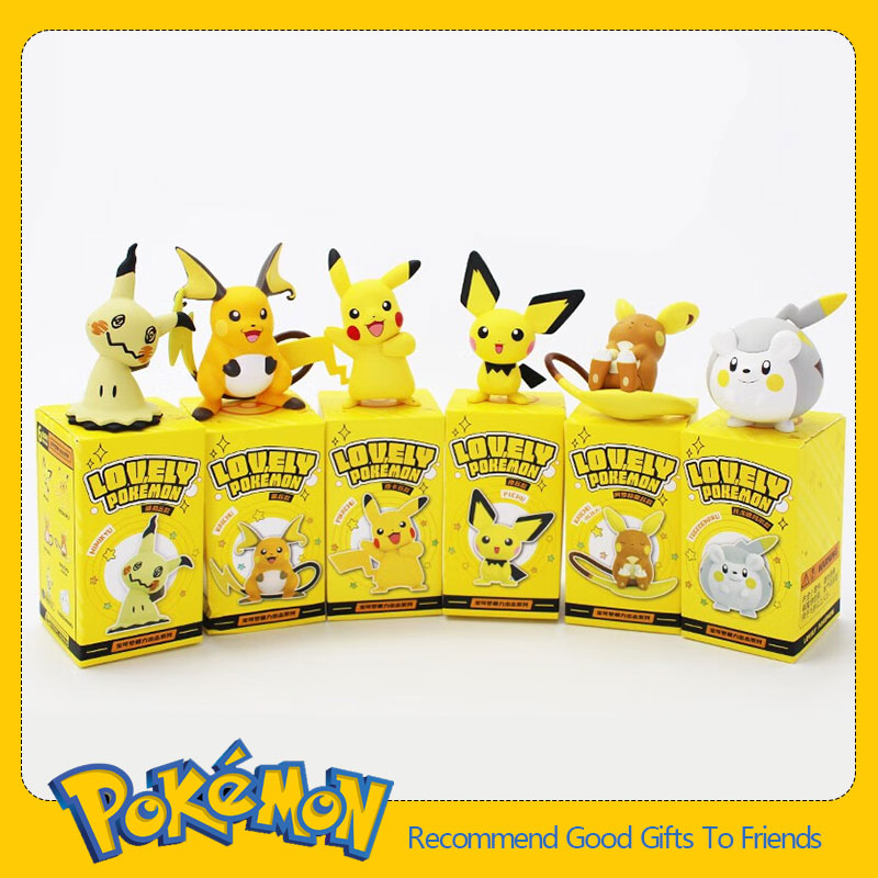 Nouvelles figurines d'action Pokemon Kawaii Pikachu Pichu Togedemaru Alola Raichu Mimikyu, décoration de voiture, figurines Anime, jouet cadeau pour enfants