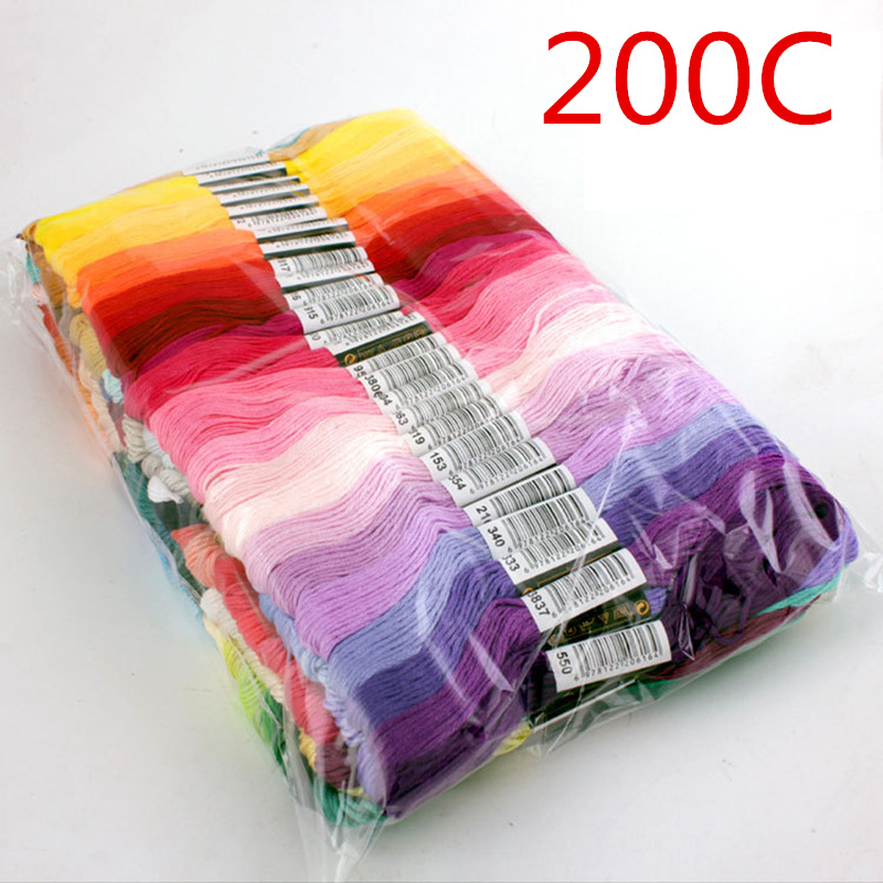 50/100/150/200/447 sztuk nici do haftu krzyżykowego, nici do szycia domowego, nici rzemieślnicze, 8 metrów na nić, kolory nie powtarzające się