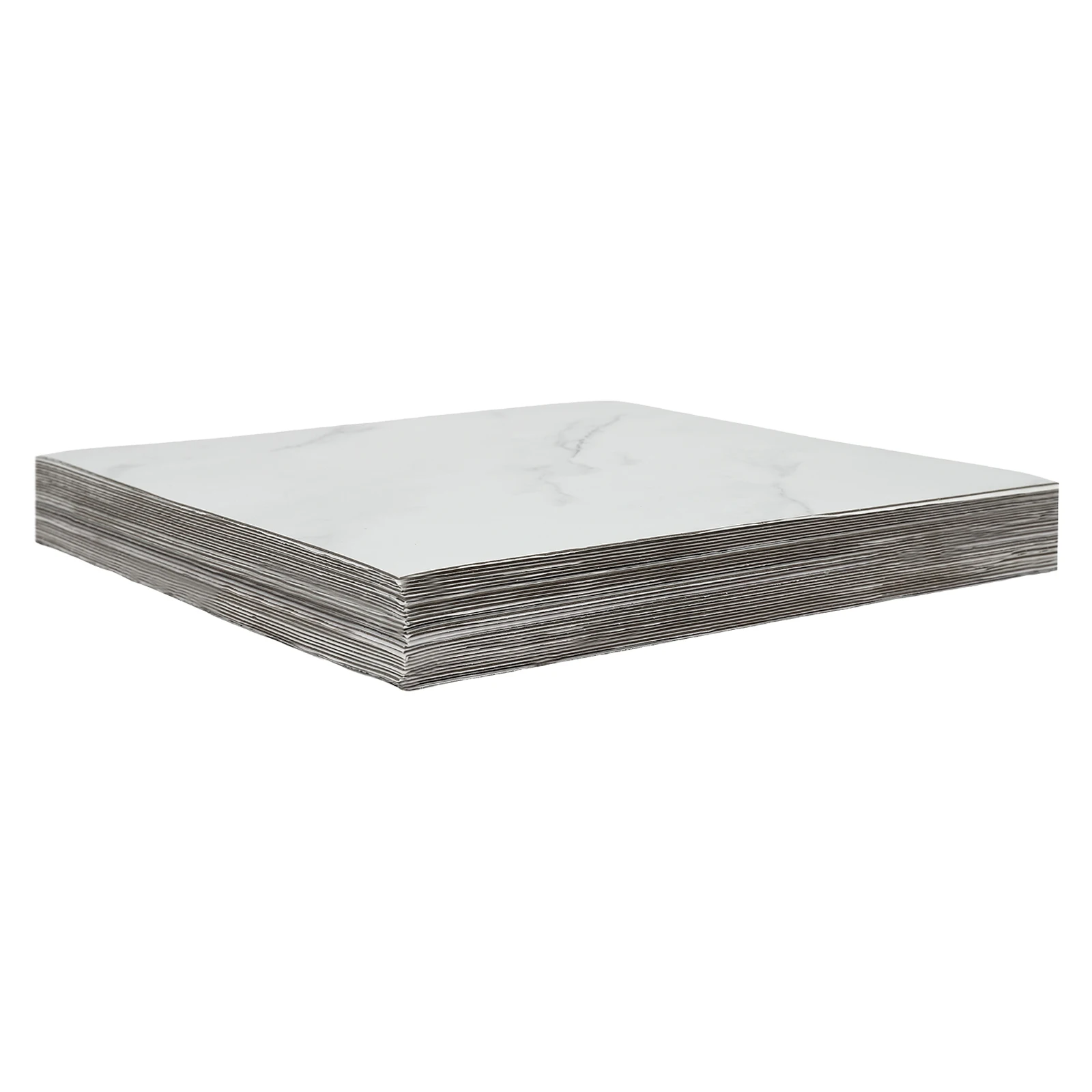 Baldosas autoadhesivas para suelo, suelo de vinilo autoadhesivo de PVC, mármol blanco impermeable, 32 piezas (30x30cm)