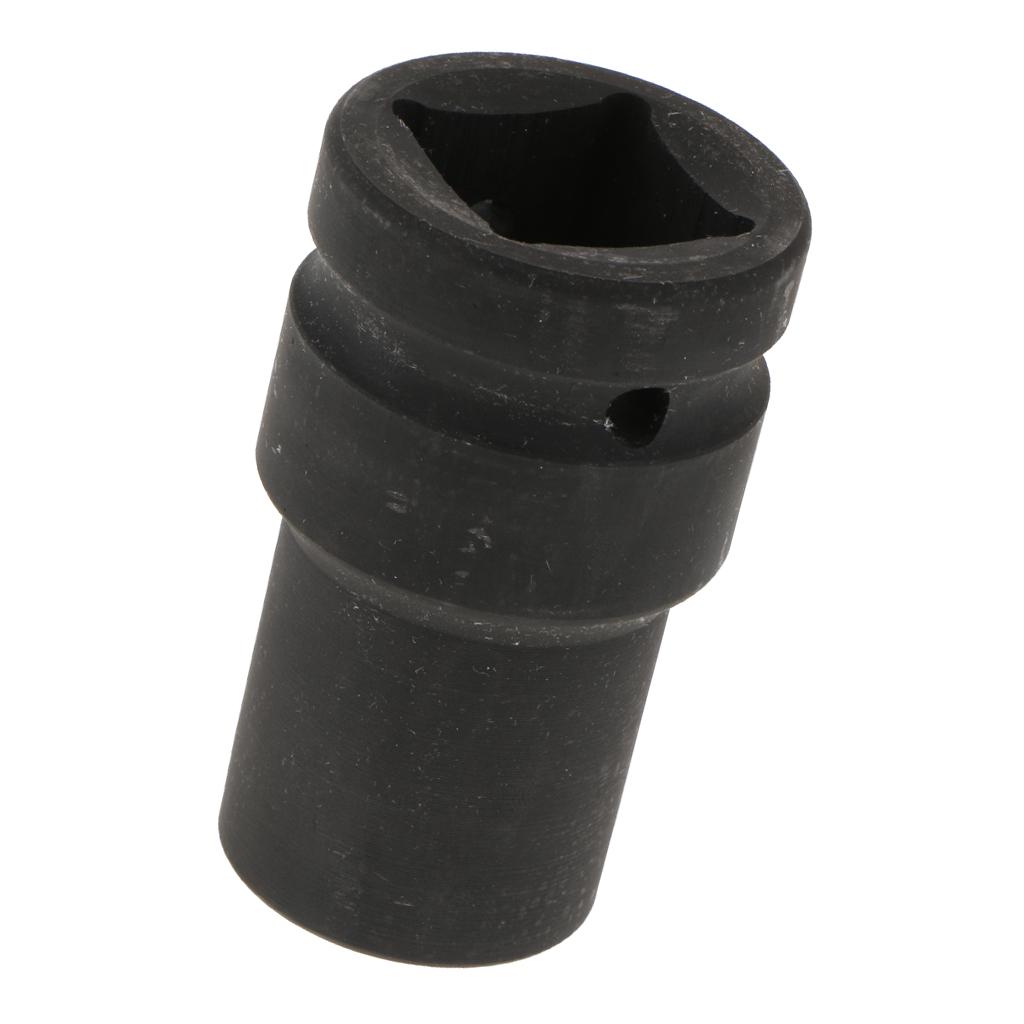 Heavy Duty 19 mm metrische slagdop met 1 inch aandrijving, 4-punts, zwart