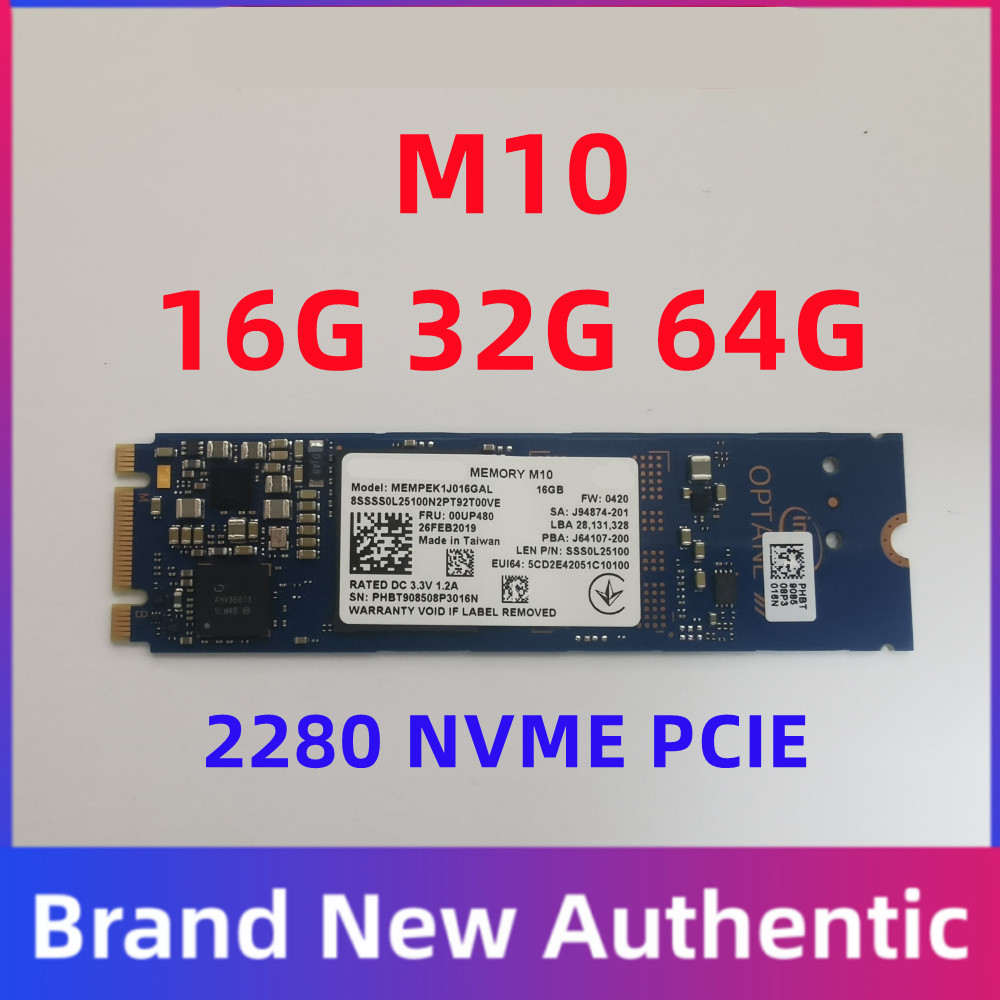 기존 M10 M.2 2280 SSD 64GB 32GB 16GB PCIe M.2 2242 3.0 Intel Optane 메모리용 3D Xpoint NVMe 내부 솔리드 스테이트 드라이브