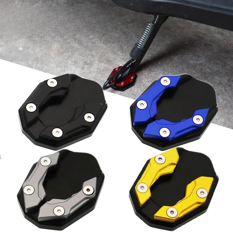 SEAMETAL オートバイサイドスタンドカバーアルミ合金オートバイスタンドパッドユニバーサル自転車足延長キックスタンドアクセサリー