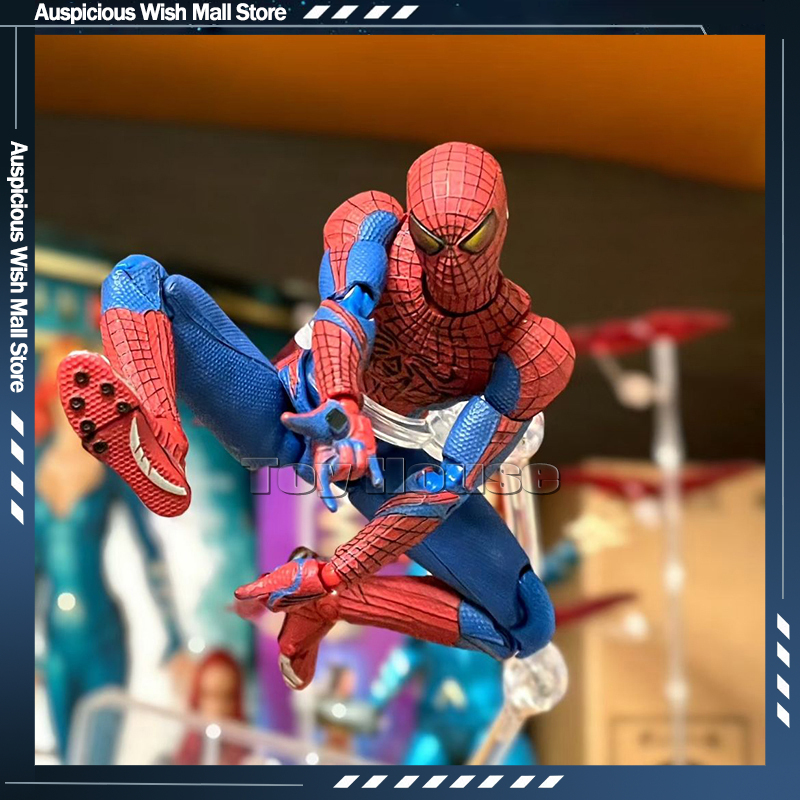Ct Toys – figurine Spiderman Mafex 001 authentique, Peter Parker, Andrew Garfield, The Amazing Spider-Man, Shf, figurine d'action, modèle de jouets