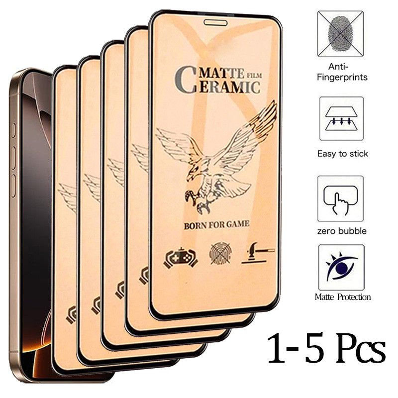 Proteggi schermo opaco per iPhone 17 16 15 14 13 12 11 Pro Vetro morbido ceramico per iPhone 17 Pro Max pellicola ceramico iphone 17 pro