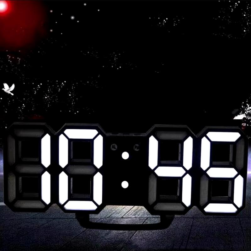 Mini zegar 3D LED cyfrowy zegar ścienny zegar na biurko elektroniczny budzik salon zegar ścienny DIY minutnik kuchenny