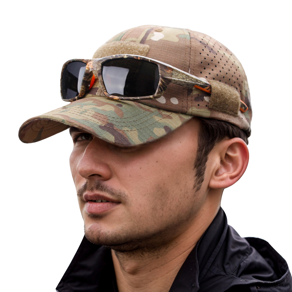 Gorra de béisbol de camuflaje Unisex para exteriores, gorra con protección solar transpirable para caza, senderismo, correr, pescar y acampar