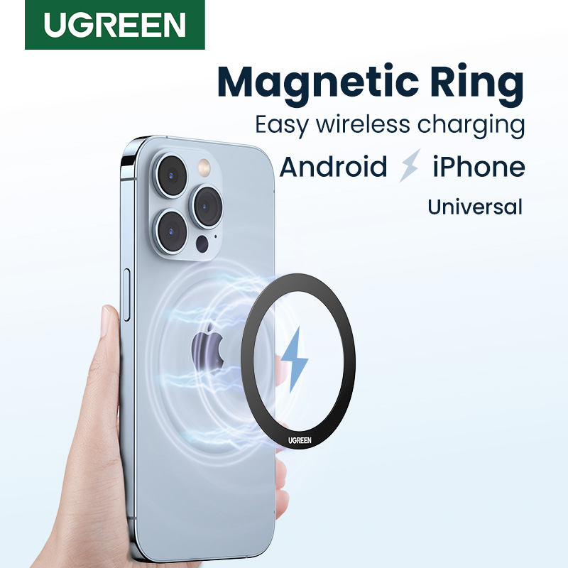Ugreen Magnetische Metalen Ring Voor Magsafe Iphone 15 14 13 Pro Android Telefoons Plaatstickerringen Voor Magsafe Draadloze Opladerstandaard