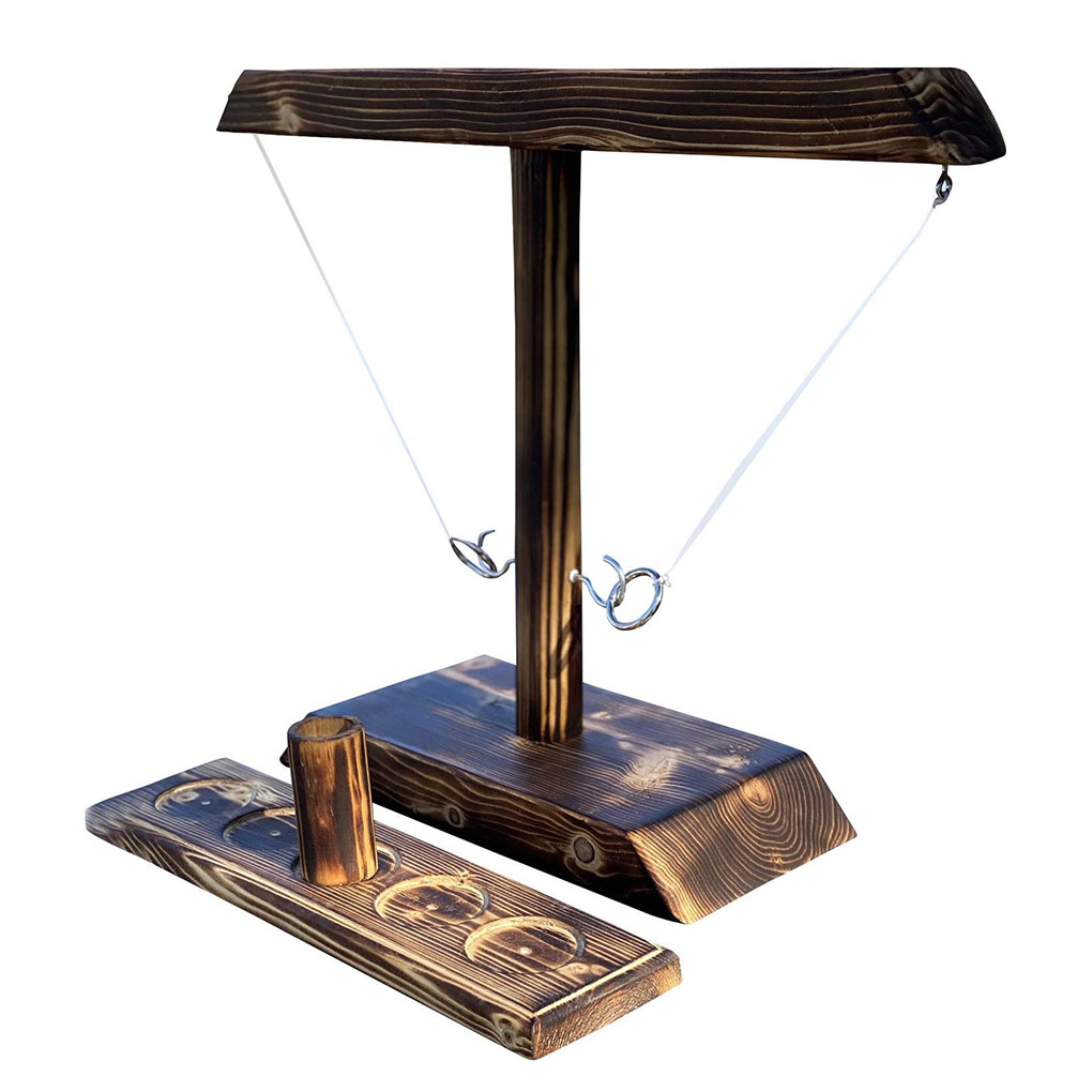 Montessori ของเล่นแหวน Toss ดื่มเกมรัสเซีย Turntable Shot Glass เกมของเล่นแหวน Toss Hooks Fast-paced Interactive เกม