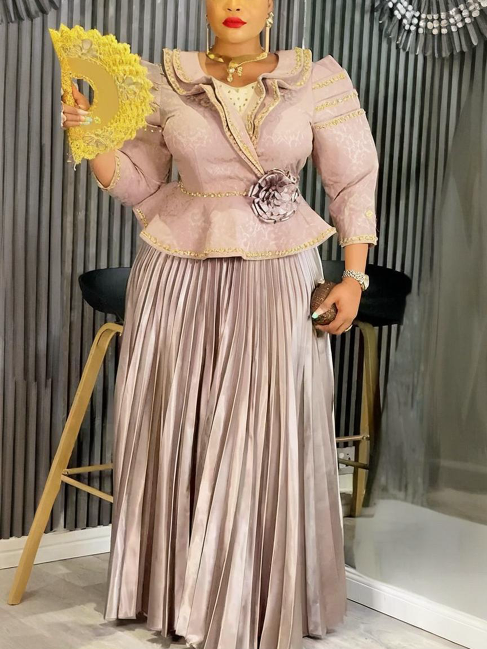 African Clothes for Women 2 PCS Sets Tops And Skirts Suits Dashiki Ankara Turkey Outfits Gown Plus Size Wedding Party Dresses