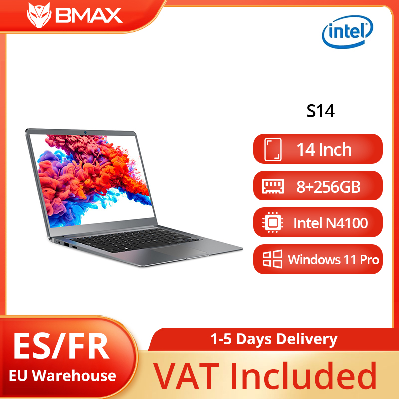 BMAX S14 Intel N4100 CPU 1920*1080 14-calowy laptop 8GB RAM 256GB SSD Windows 11 Notebook Dual Wifi USB laptop PC