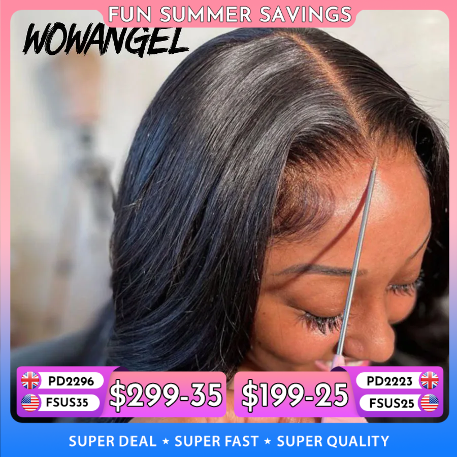Wowangel 13x6 Full Lace Frontale Pruik HD Kant Frontale Pruiken Body Wave Menselijk Haar Pruiken 250% HD Vetersluiting Pruiken Melt Skins Lijmloze