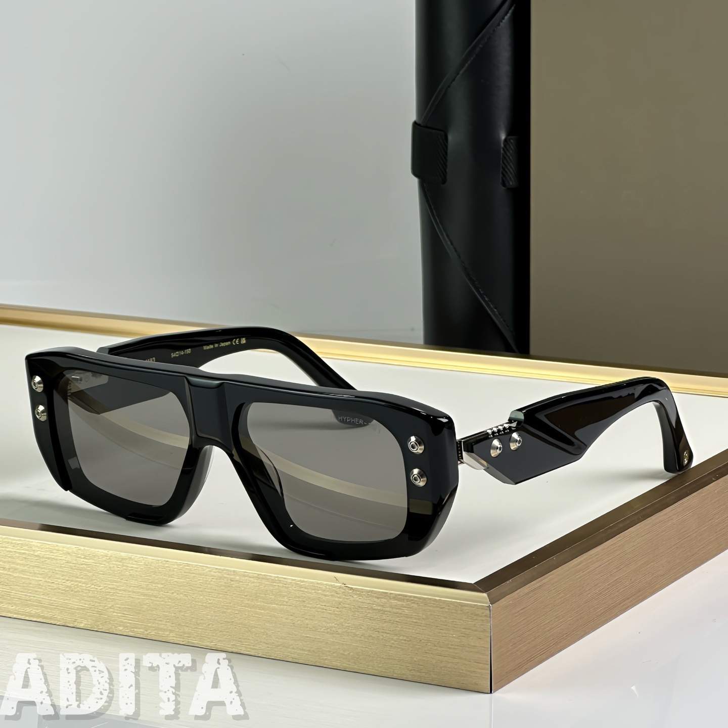 ADITA HYPHER 1183 DTS466 Lunettes de soleil de haute qualité pour hommes, style titane, design tendance, lunettes de soleil pour femmes avec boîte