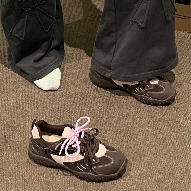 Women Flat Sports Shoes 2025 Autumn New Round Toe Soft Sole Anti-slip Wear-resistant Low-top Single Shoe Fashion Casual Sneakers