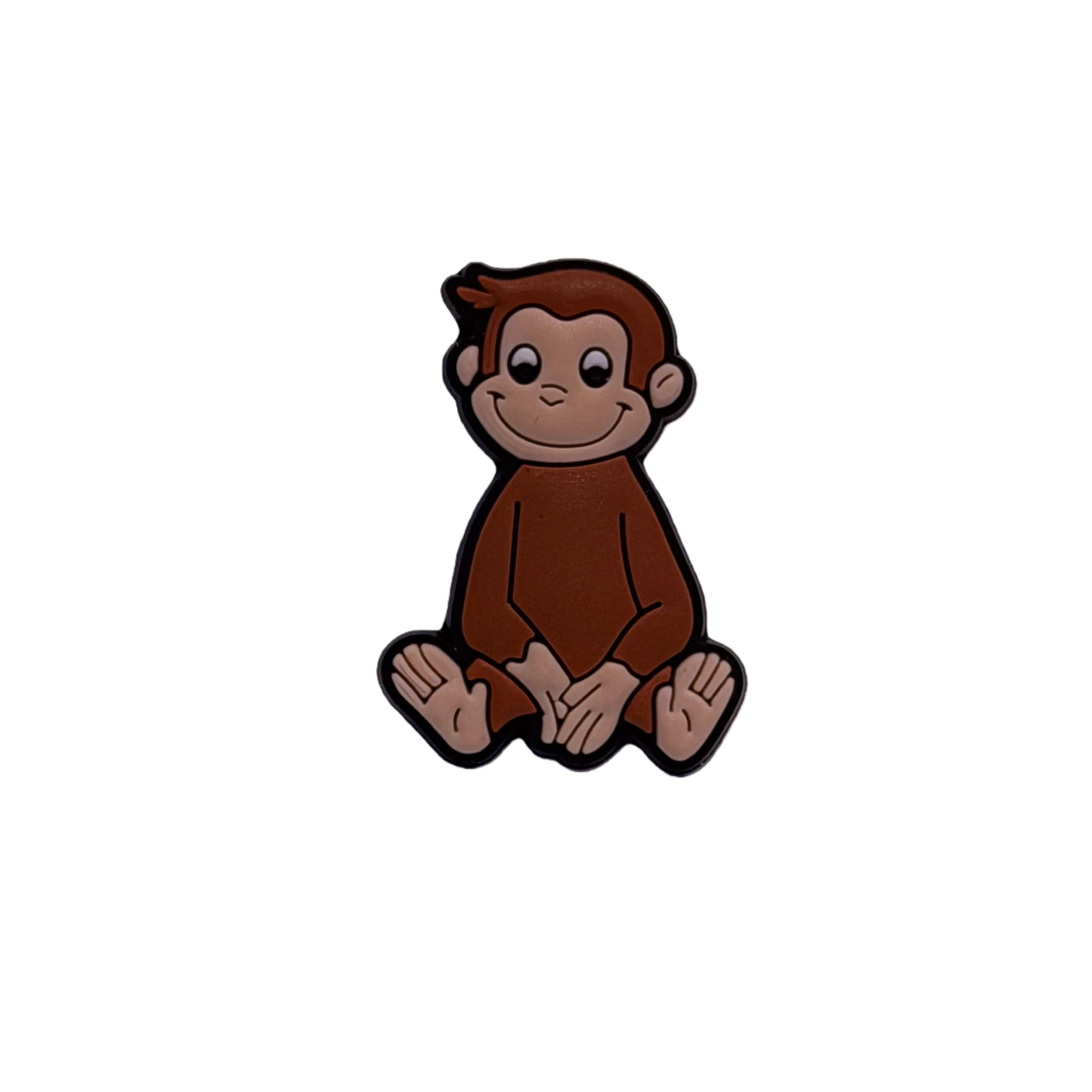 1-6Pcs Lovely Monkey PVC Shoe Buckle Charms Boys Girls Cartoon Clogs Decorations DIY Wristband Holiday Gift