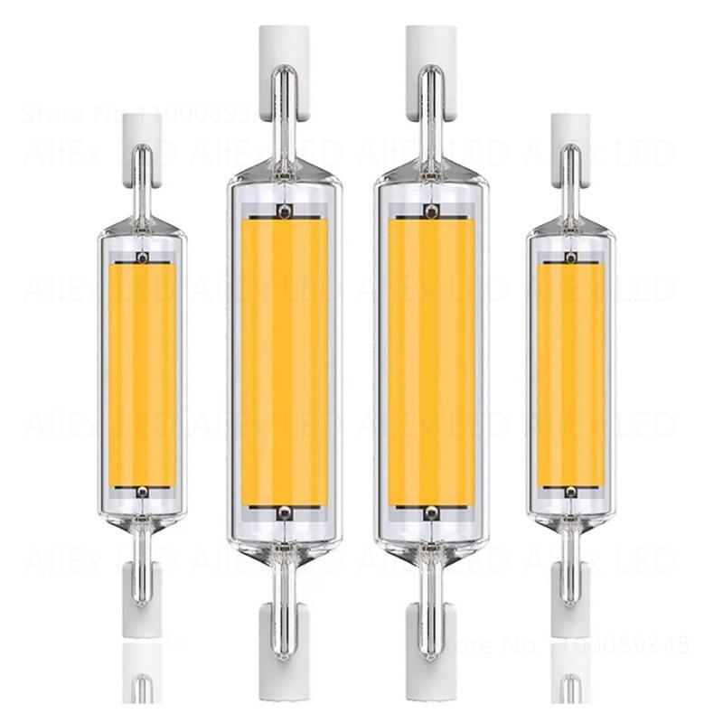 Bombilla LED R7S de tubo de vidrio COB, 78MM, 118MM, 20W, 40W, lámpara de maíz R7S de alta potencia, J78, J118, reemplazo de luz halógena, 90W, AC110V, 220V