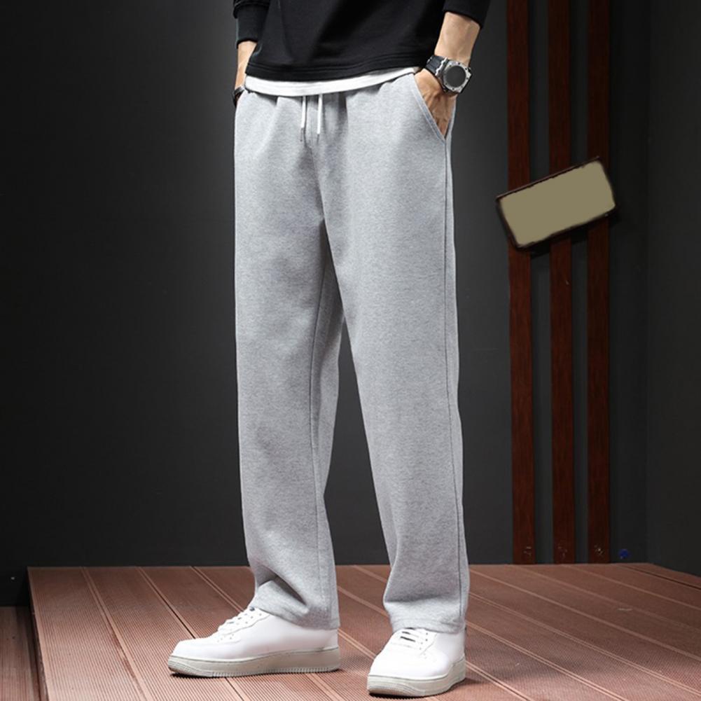 Mens Sweatpants Straight Fit Joggers หลวม Drawstring กางเกงกีฬาฤดูใบไม้ร่วงผู้ชาย Jogger กางเกงสบายๆกางเกงยาวผู้ชาย