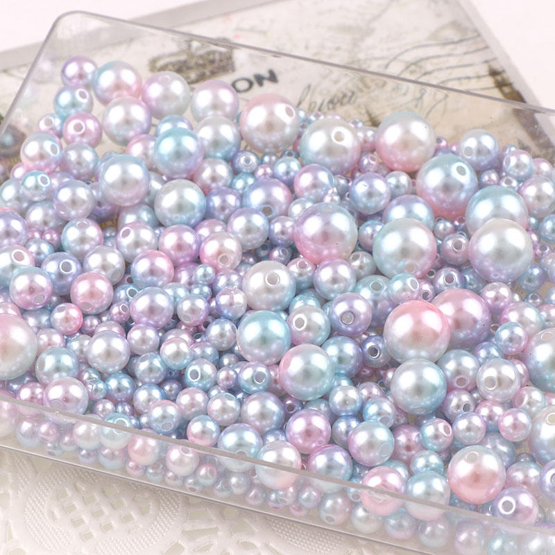 30g Mix Size Sirena Colore Acrilico Perla Branelli Allentati Del Distanziatore Per La Produzione di Gioielli Collana Fai da Te Bracciale Orecchini Altri Decori
