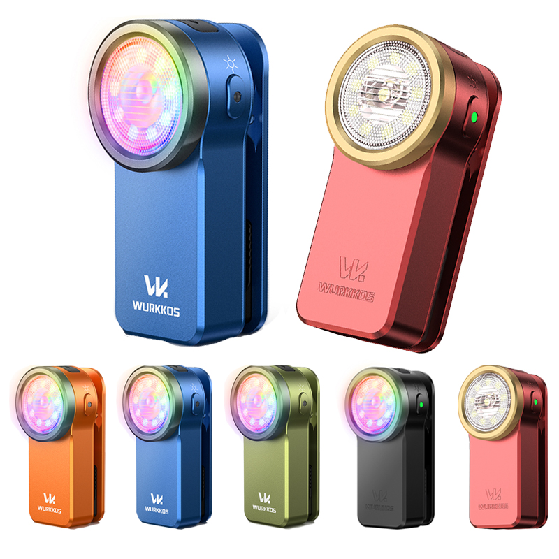 Wurkkos HD03 680LM Mini Clip Light USB Rechargeable Pocket Flashlight Spotlight/Floodlight Portable RGB Torch with Magnet
