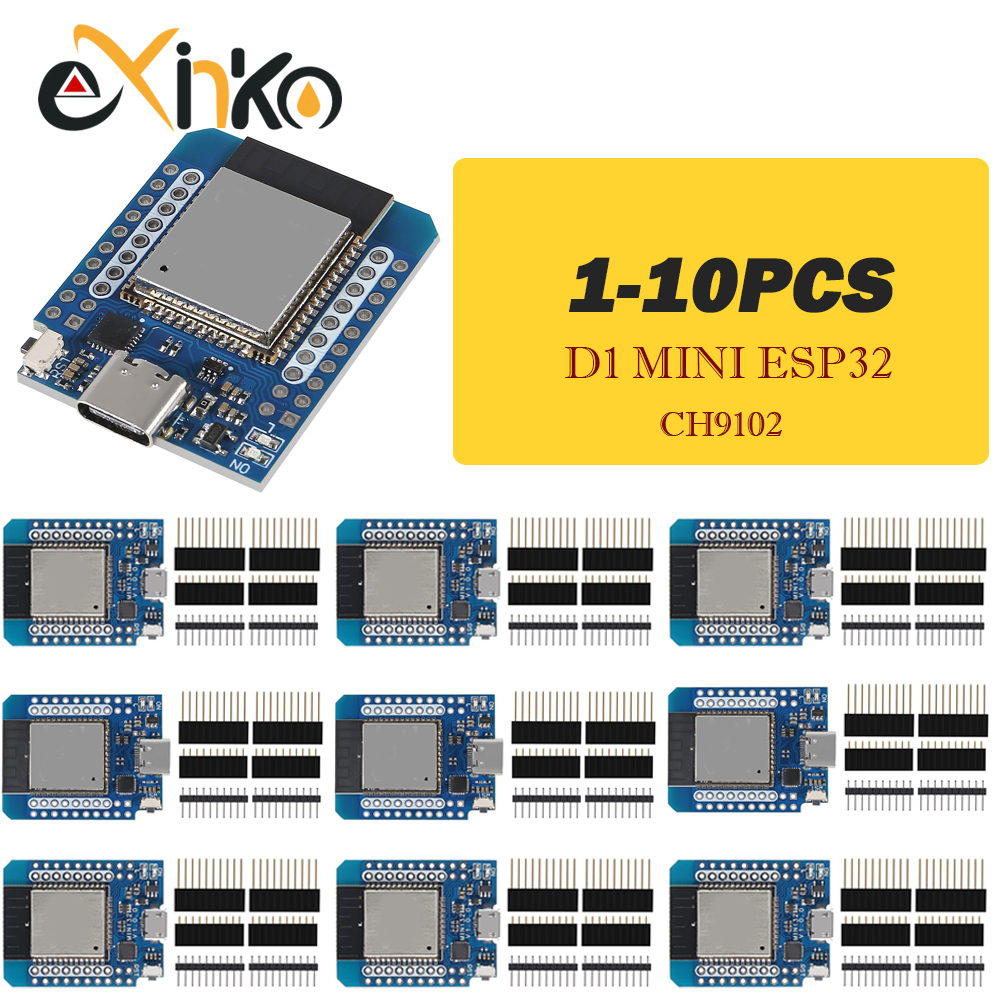1-10 шт. D1 MINI ESP32 WiFi + Bluetooth ESP-32 CH9102 последовательный чип Интернет вещей макетная плата