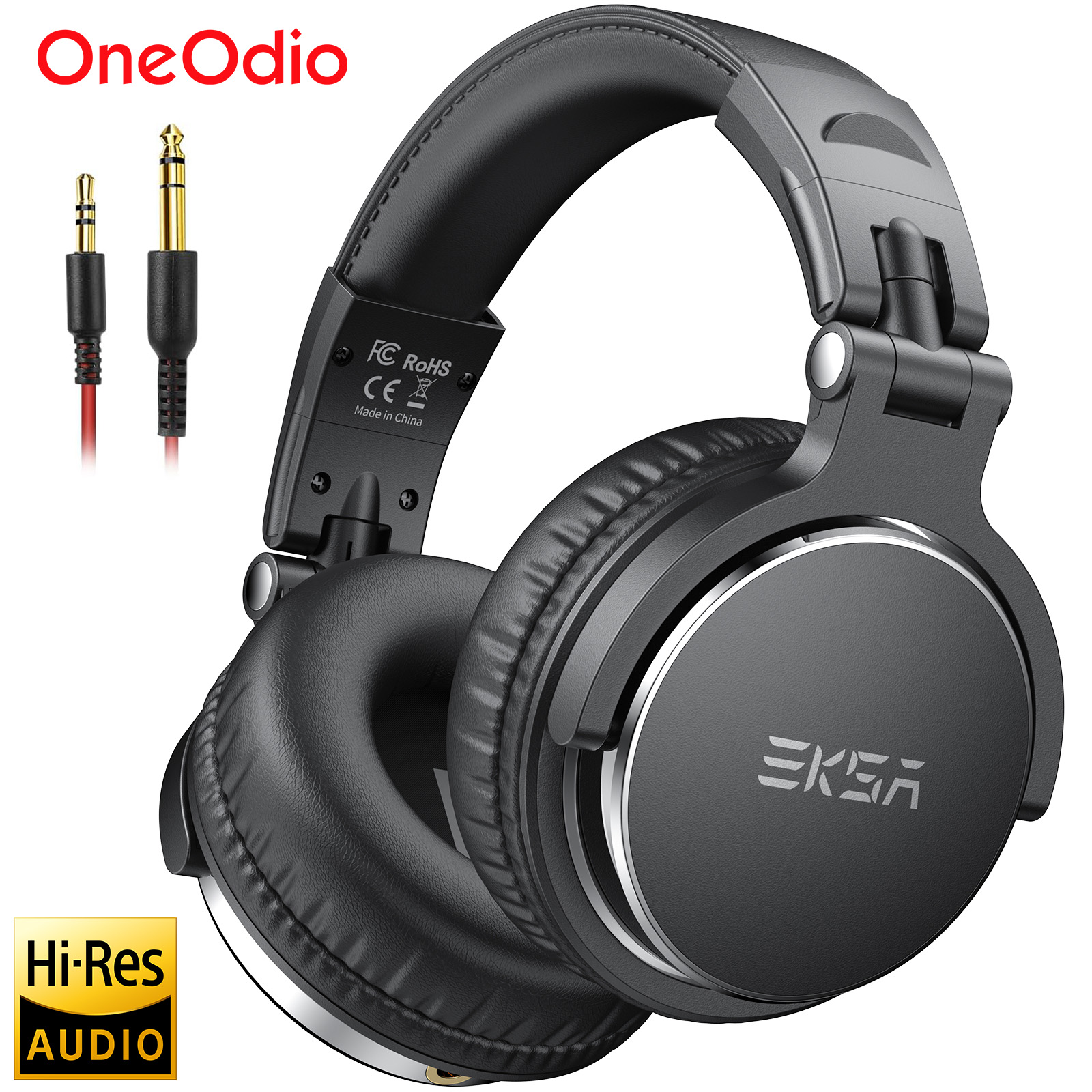 Oneodio EKSA P100 3.5/6.35mm Przewodowe Słuchawki Studio HiFi Over-Ear Profesjonalne Słuchawki Monitorowe Hi-Res DJ z Mikrofonem do Gitary
