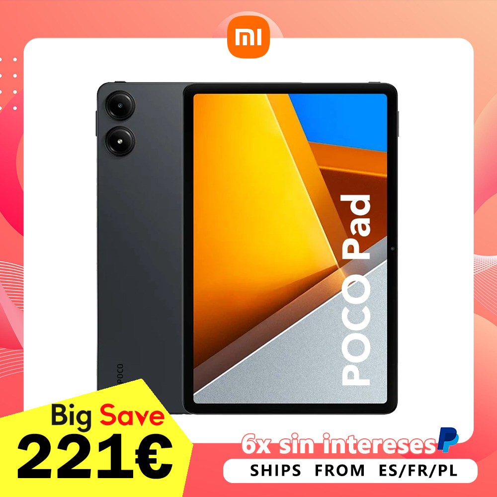 Tablet Xiaomi POCO Pad 12.1 Wi-Fi 8GB/256GB EU Carregador Versão Global