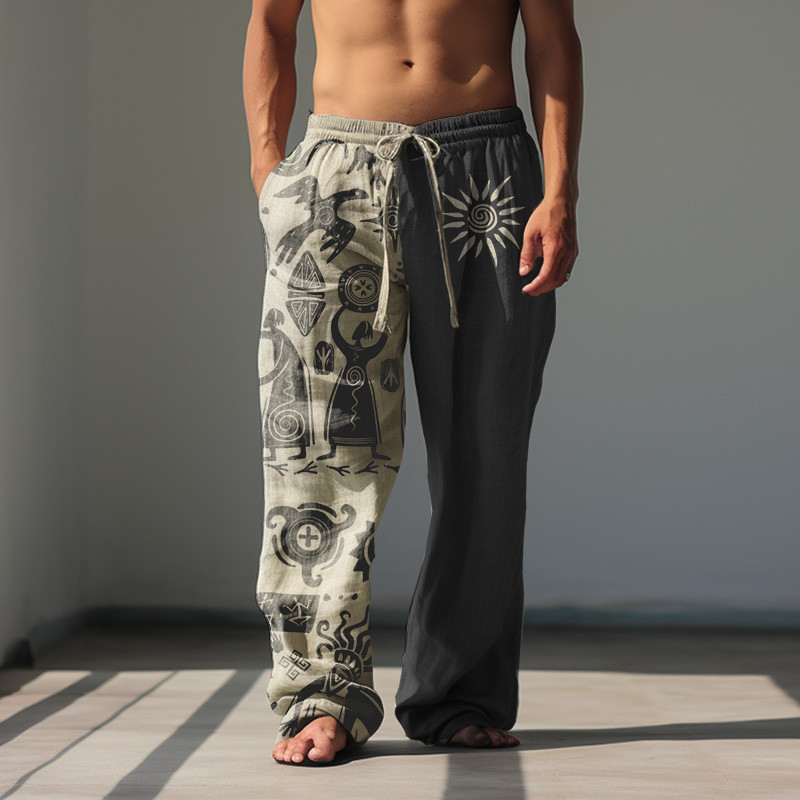 Pantalones de playa informales a la moda de verano para Hombre, Pantalones de pierna ancha, Pantalones de pierna ancha con estampado 3D de estilo hawaiano, Pantalones para Hombre
