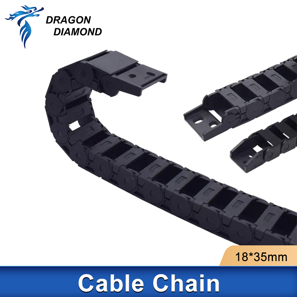 Cadena de Cable de apertura, puente de transmisión, cadena de arrastre 15x20 15x30 18x38mm, cable de remolque de nailon para máquina láser Co2, portador de cables