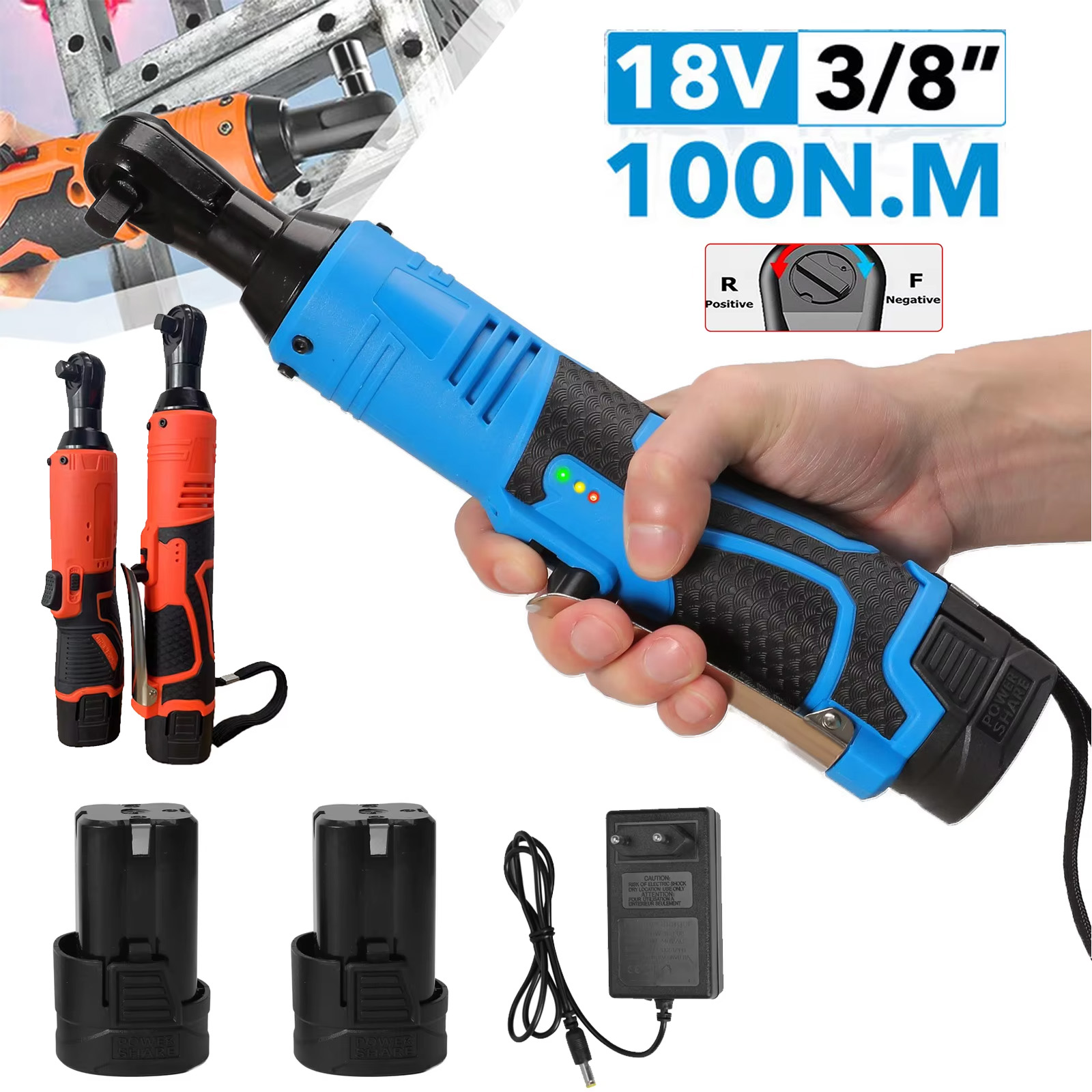 Cordless Ratsche 3/8 Zoll Elektrische Wiederaufladbare Schraubendreher Entfernung Schraube Mutter Auto Reparatur Werkzeuge Schlagschrauber Power Tool