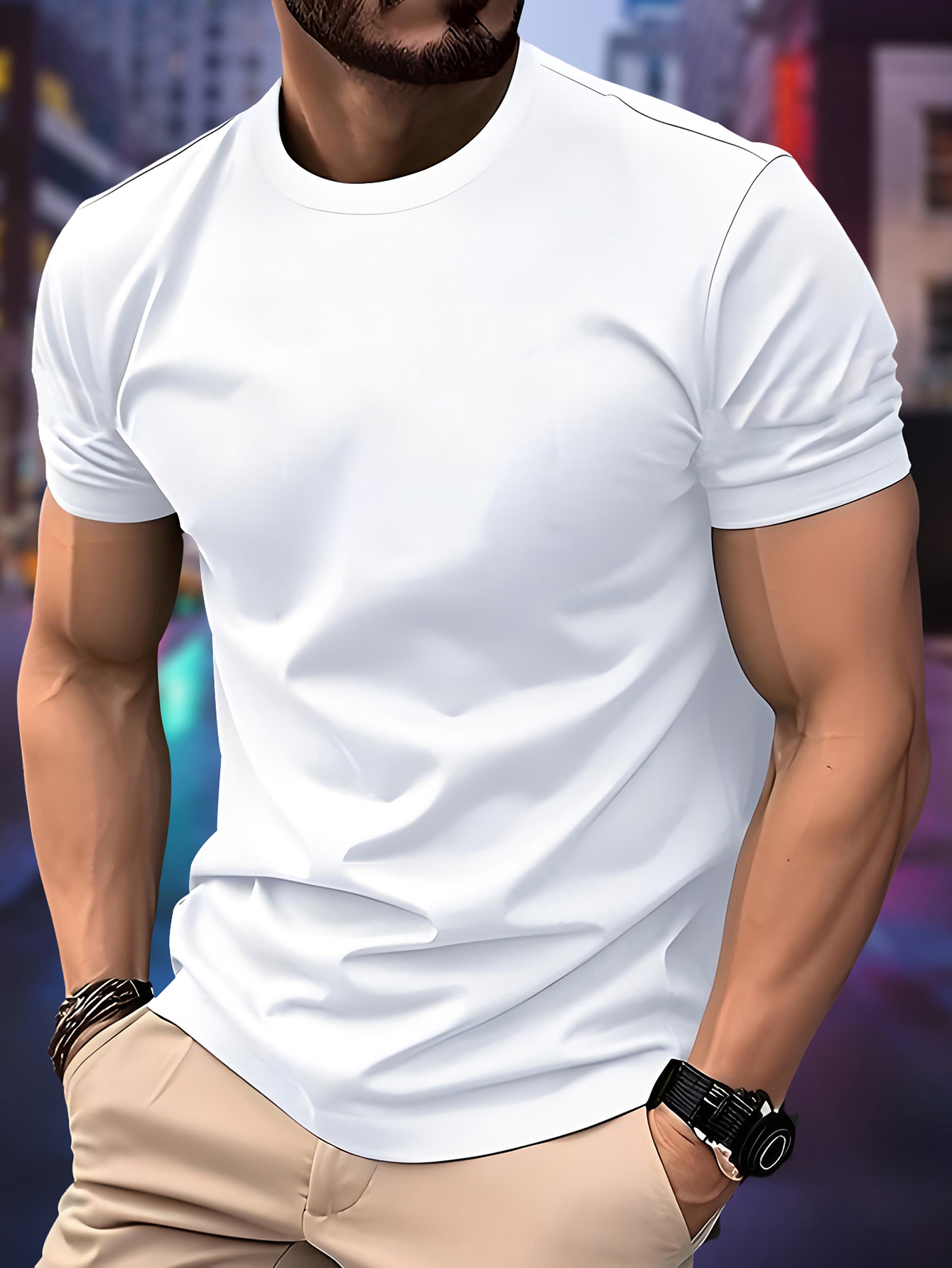 2026 Neue Frühjahr/Sommer Luxus Herren Mode T-Shirt Rundhals Lässiger Trend Y2K High-End Hochwertige Fitness Sport T-Shirts