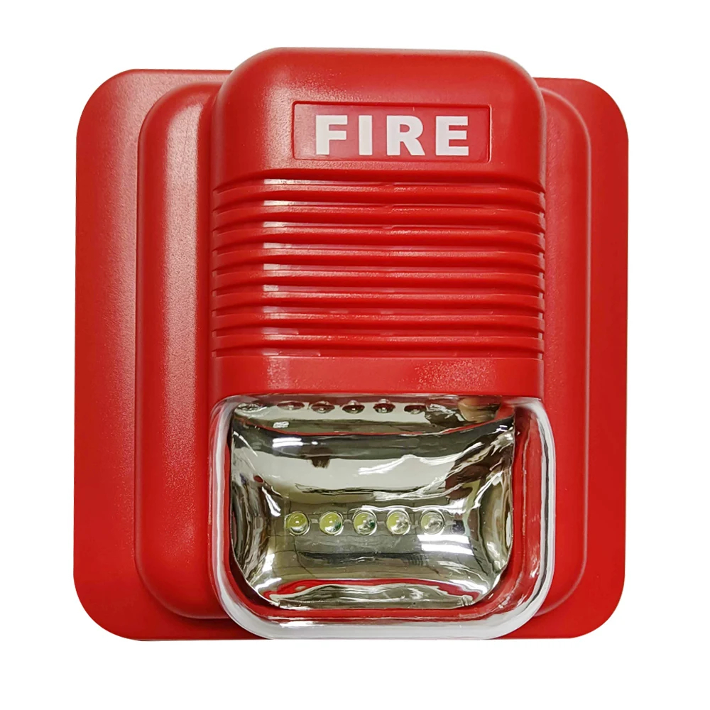 Sistema de Seguridad de alarma contra incendios, sirena estroboscópica, sonido de bocina y alerta estroboscópica para el hogar, oficina, Hotel y restaurante