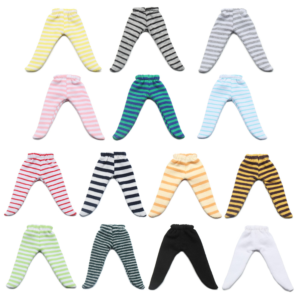 Ob11 roupas de boneca calças apertadas moda listra meia-calça doce cor leggings para 1/12 bjd boneca meia crianças brinquedos
