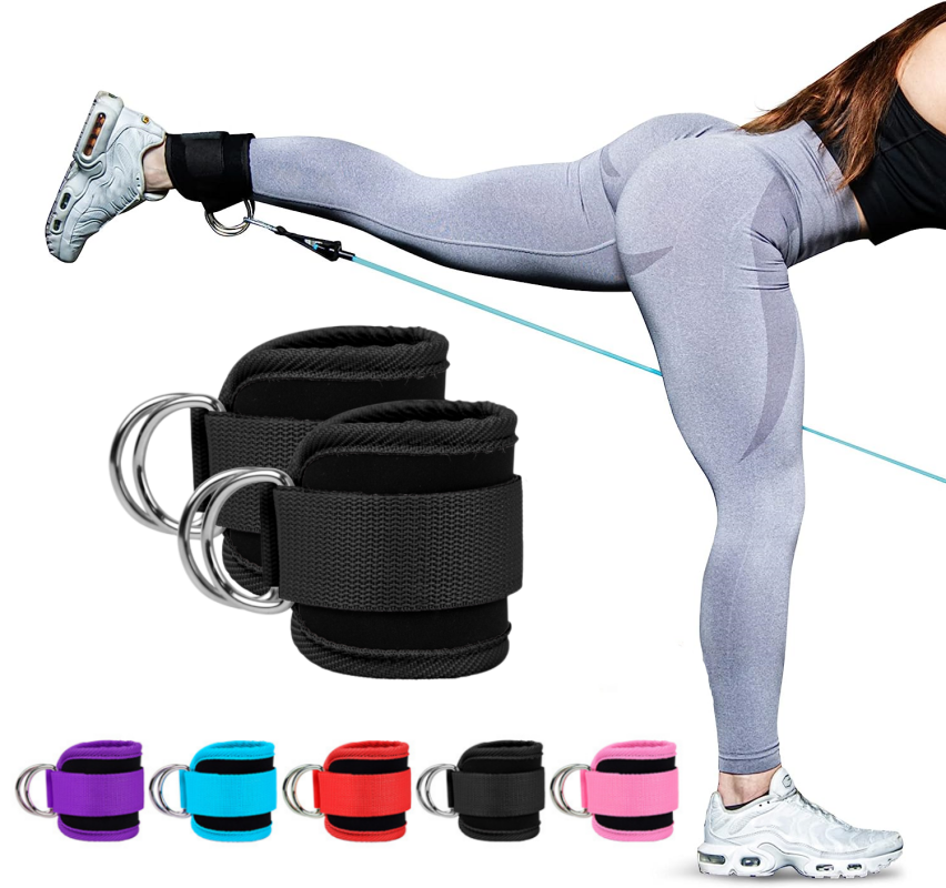 Tập Gym Quai Cổ Chân Đôi D Chống Có Thể Điều Chỉnh Neoprene Đệm Bo Cổ Chân Trọng Lượng Chân Đào Tạo Nẹp Hỗ Trợ Thể Thao An Toàn Kẻ Bắt Cóc