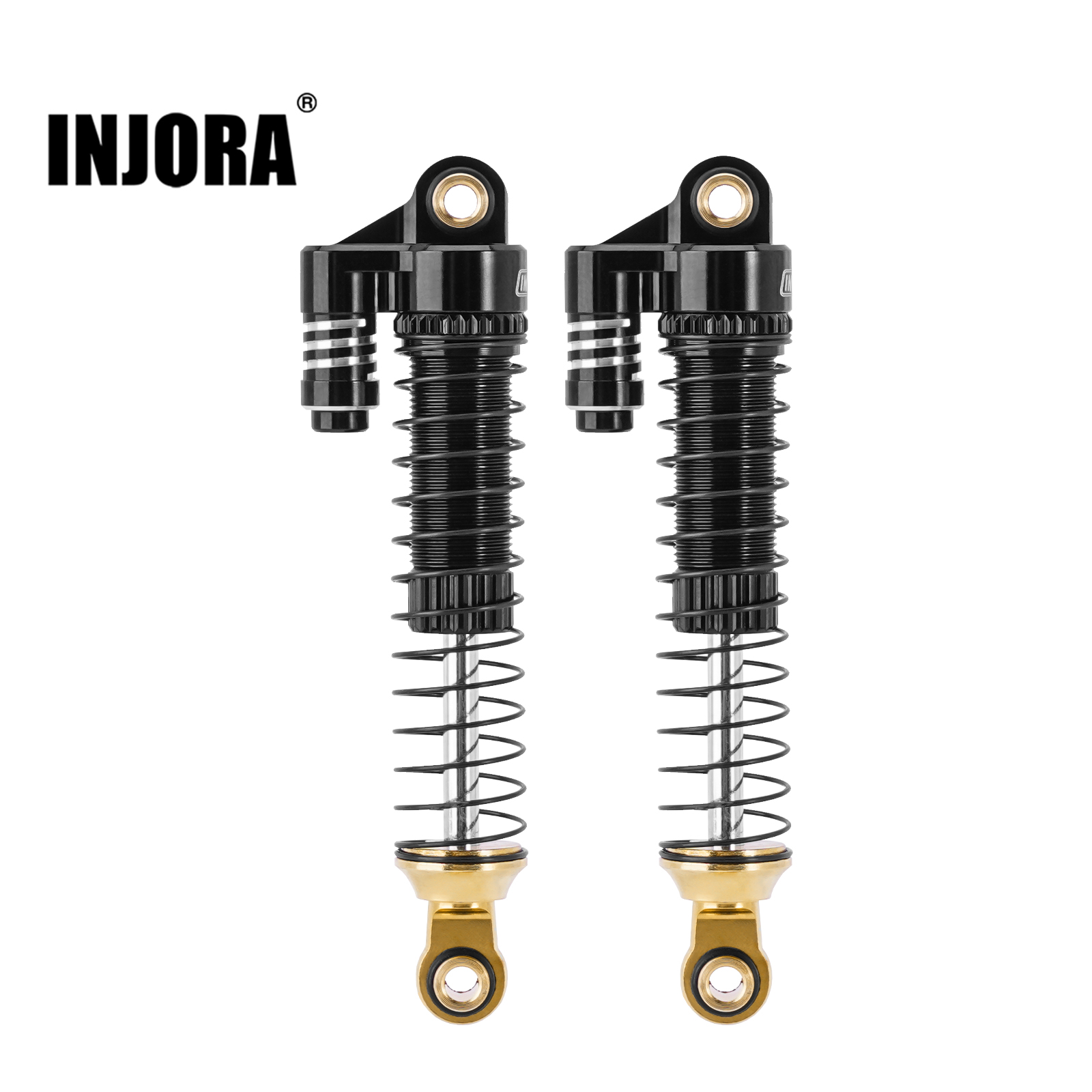 INJORA Mosiądz i aluminium 59MM Długi gwintowany amortyzator olejowy do 1/18 RC Crawler TRX4M Upgrade (4M-63)