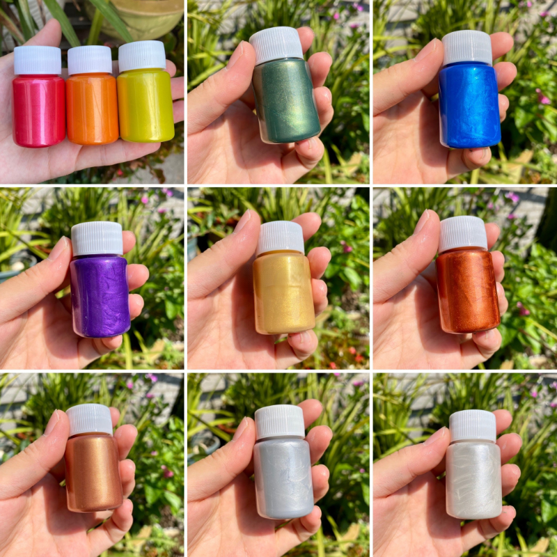 アクリル絵筆,20ml/ボトル,メタリック,パール,手作り絵画,防水,着色