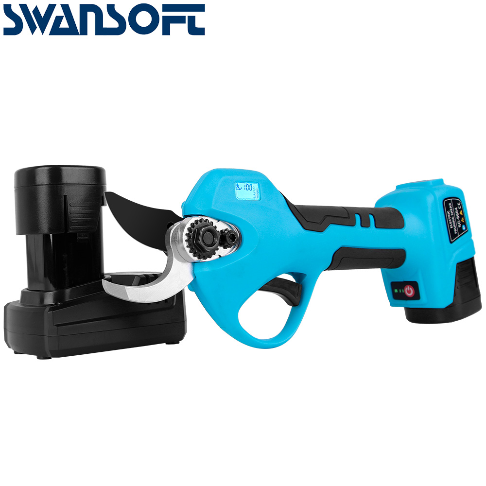 16.8V Met Power Display Elektrische Snoeischaar Met 2 Batterij Fruit Boom 35Mm Scharen Elektrische Fruit Tak Cutter