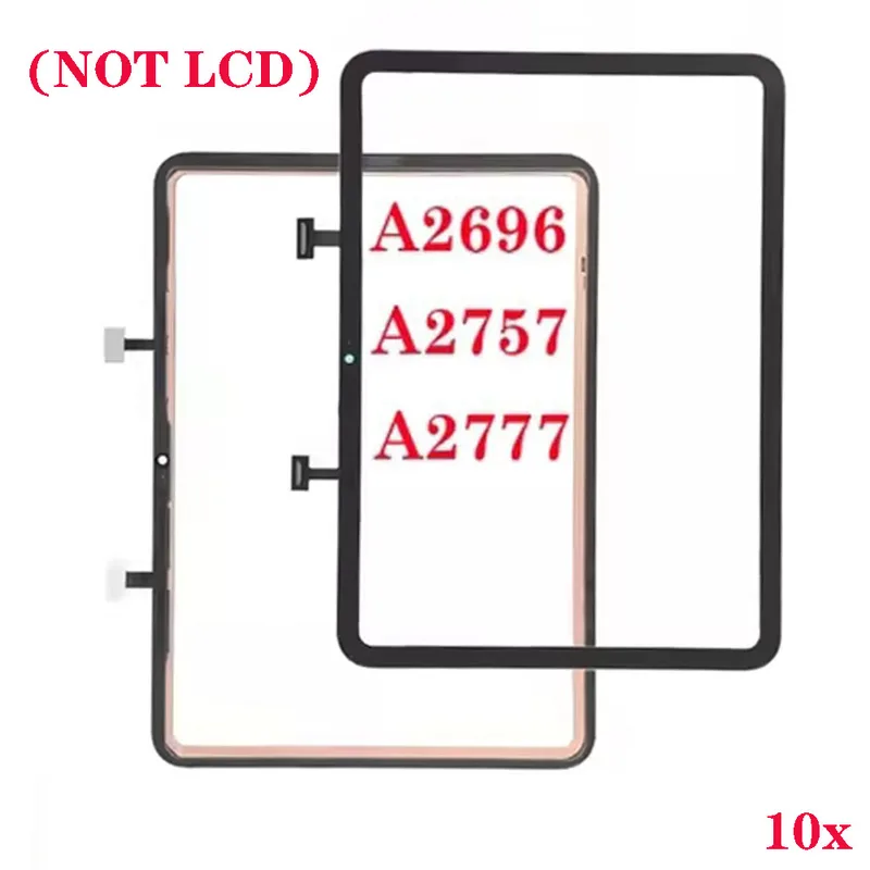 10Pcs สําหรับ iPad 10 2022 A2696 A2757 A2777 10th 10.9 "Touch Screen Digitizer แผงประกอบจอแสดงผลกาวเปลี่ยน