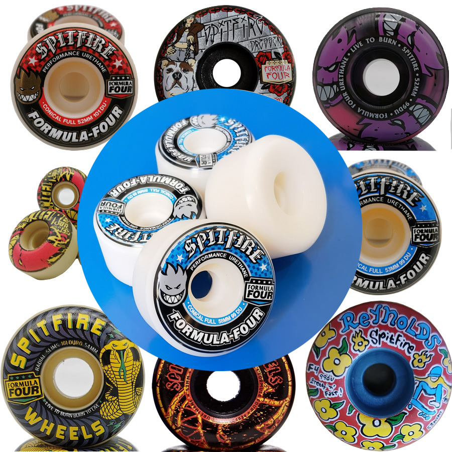 Original Spitfire ล้อสเก็ตบอร์ด 58 มม.52 มม.101duro 53 มม.54 มม.56 มม.99duro 80HD ล้อสเก็ตบอร์ดสําหรับสเก็ตบอร์ด