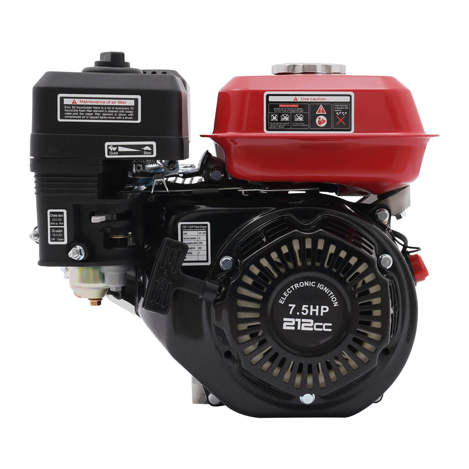 Motores a gasolina de 4 tempos, 1 cilindro, resfriamento de ar, 7,5hp, motor de kart, robador de forte potência, motor de lavadora de pressão 5100w/40